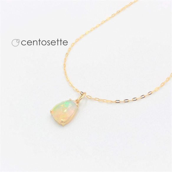 One-of-a-kind Precious Opal 18KYG項鍊（約1.8克拉）/可延長鏈/成人正裝 2023 第1張的照片