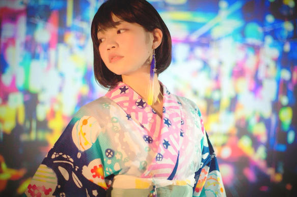 浴衣《祭囃子と天の川》 1枚目の画像