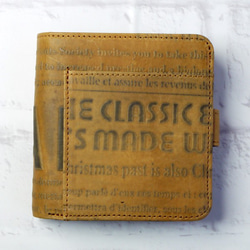 タンニン鞣しキップレザー　使いやすいボックス小銭入れ　２つ折り財布 2枚目の画像
