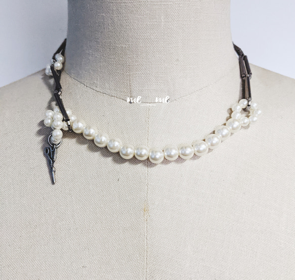 Chain&perl　necklace　3way?　ネックレス 6枚目の画像
