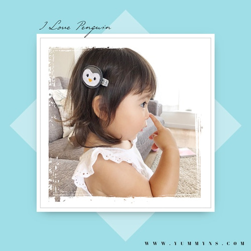 再出品【ペンギン】ベビーヘアクリップ　キッズヘアクリップ　ヘアゴム② 再出品【ペンギン】ベビーヘアクリップ キッズヘアクリップ ヘアゴム②