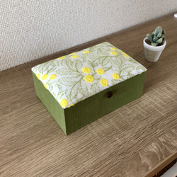 Mimosa インテリアボックス〈Mサイズ〉【内側:グリーン→イエロー】《受注制作》 9枚目の画像