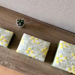 Mimosa インテリアボックス〈Sサイズ〉小物入れ・アクセサリーケース（カルトナージュ）【受注制作】 8枚目の画像