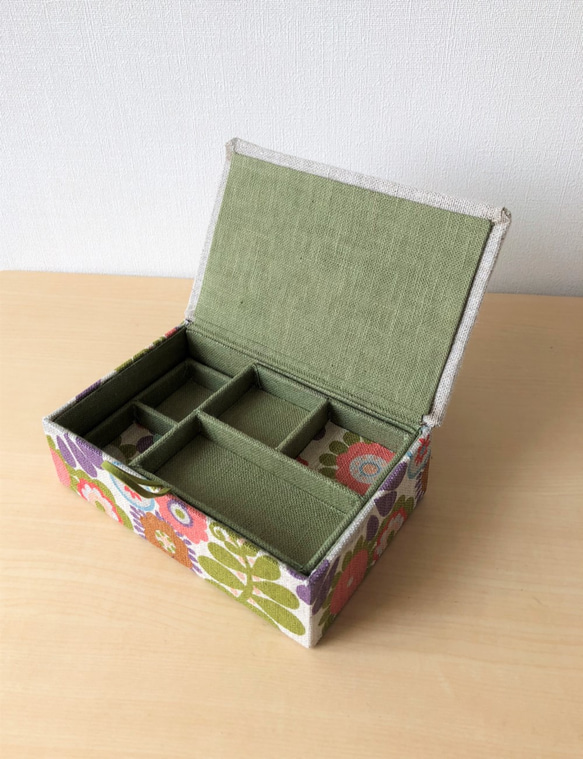 BLOOMシリーズ （ L ）インテリアボックス　Mサイズ　 小物入れ【仕切り箱別売り】〈受注制作〉 3枚目の画像