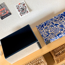 Aztecaシリーズ（B）インテリアボックス（カルトナージュ）Lサイズ〈収納・裁縫箱〉《仕切り箱別売り》 4枚目の画像