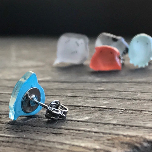 マンボウのポストピアス ◇デザインポストピアス トリプルフープ