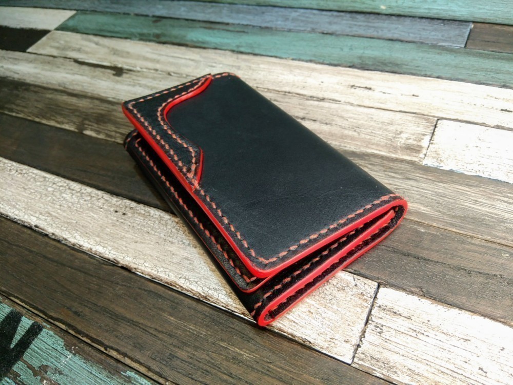 名刺入れ　コンビヌメ　（黒） 【飾り有り】