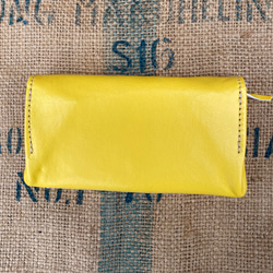 ジャバラの大きな長財布/本革の黄色財布/jaba-yellow 7枚目の画像