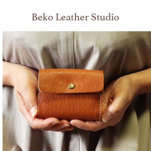 小さめの革財布/コインキャッチャー/coincatcher-red 小銭入れ・コイン