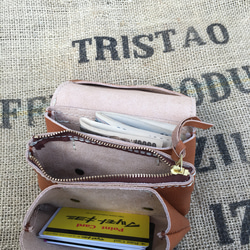 3層の革財布/レザー財布/3miru-キャメル 5枚目の画像