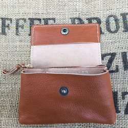 3層の革財布/レザー財布/3miru-キャメル 6枚目の画像