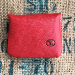 小さな革の財布/ミニ革の財布/赤いレザー財布/mini-red 8枚目の画像