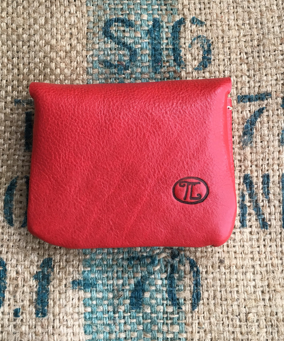 小さな革の財布/ミニ革の財布/赤いレザー財布/mini-red 8枚目の画像