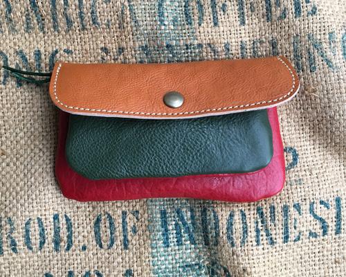 ハンドメイド　革の長財布♪♪