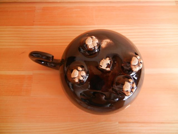 猫さんカップ：黒：肉球付 3枚目の画像