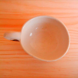 ニャンカップNo.735：白・茶・ドット(お値打ち品) 3枚目の画像