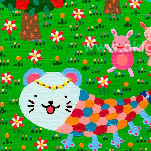 タヌキと学校」2Lサイズイラスト 絵画 宮城彬瑚 通販 2549012｜Creema