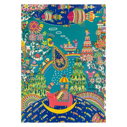 【海外限定】 油絵「魚の潜水艦」2Lサイズイラスト 絵画 宮城彬瑚 通販 絵画