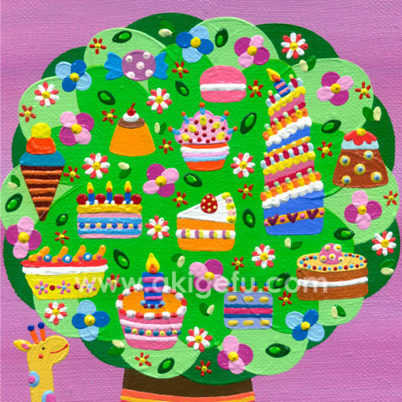 「お菓子の木」A4ポスター 5枚目の画像