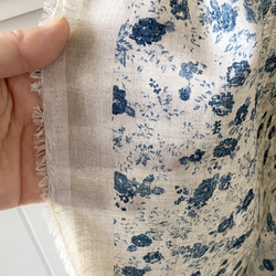 【受注製作／ラスト１点】ブルーローズのブラウス／Japan Linen 10枚目の画像