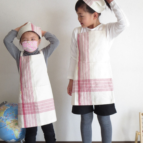 かすみん[[現品のみ]]翌日発送可能♡エプロンドレス♡110〜130cm 楽天市場】KAZEN カゼン 胸当てエプロン X型 腰ひも付 耐塩素