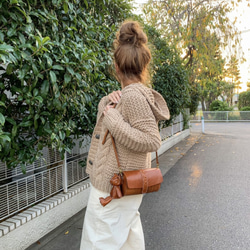 【オイルレザー/本革】Lino Bowl shoulder bag ショルダーバッグ エイジング オシャレ 5枚目の画像