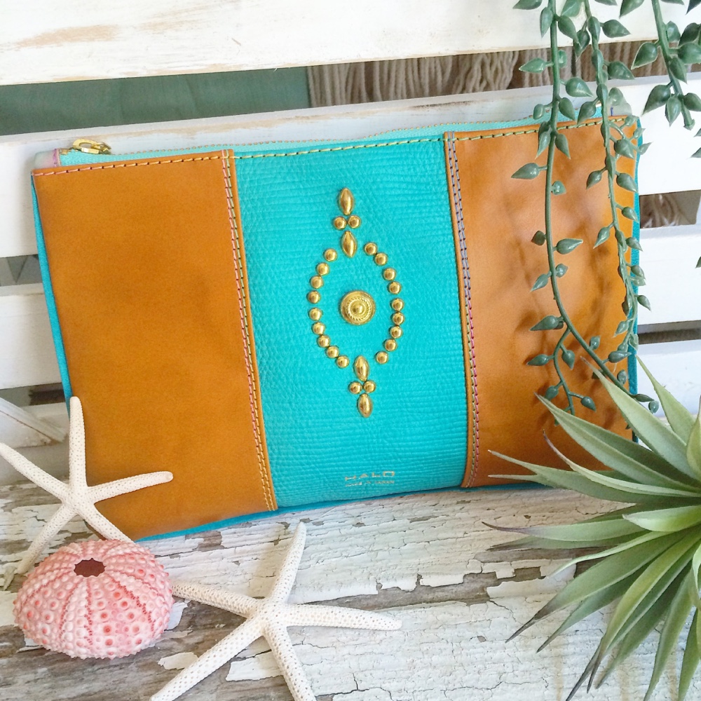 【本革】レザーフラットポーチ HALO magic