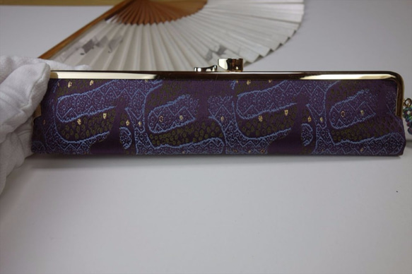 全正絹 西陣金襴　アフリカ紋様　扇子入れ　アウトレット　B 2枚目の画像