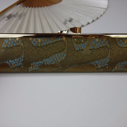 全正絹 西陣金襴　アフリカ紋様　扇子入れ　アウトレット　C 2枚目の画像