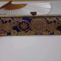 全正絹 西陣金襴　雪輪紋様　扇子入れ　アウトレット　C 2枚目の画像
