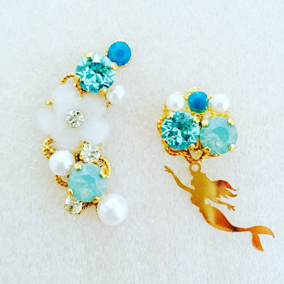 1510 ダークフェアリー 2way ハンドメイド イヤリング 1510 ダーク