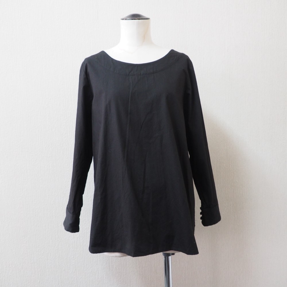 【受注製作】後ろ下がりプルオーバー、黒