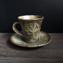 [請檢查類似的Vivienne]粉引灰釉咖啡Wansara [0650]① 第3張的照片
