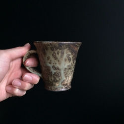 [請檢查類似的Vivienne]粉引灰釉咖啡Wansara [0650]① 第1張的照片
