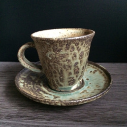 [請檢查類似的Vivienne]粉引灰釉咖啡Wansara [0650]⓶ 第3張的照片