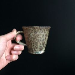 [請檢查類似的Vivienne]粉引灰釉咖啡Wansara [0650]⓶ 第1張的照片