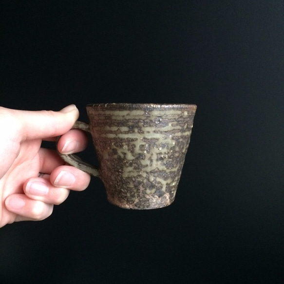 [請檢查類似的Vivienne]粉引灰釉咖啡Wansara 第1張的照片