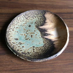 粉引灰釉丸皿　22㎝[0343] 2枚目の画像