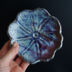 紫雲釉コスモス小皿[0241] 3枚目の画像