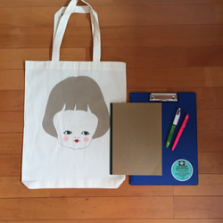 らくがきエコbag(A3)“おかっぱ” 5枚目の画像