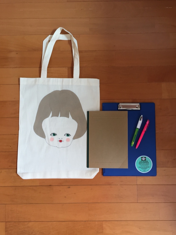 らくがきエコbag(A3)“おかっぱ” 5枚目の画像