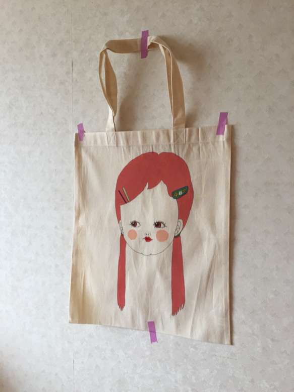 らくがきエコbag(A3)“おさげ” 2枚目の画像