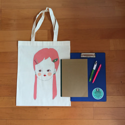 らくがきエコbag(A3)“おさげ” 5枚目の画像