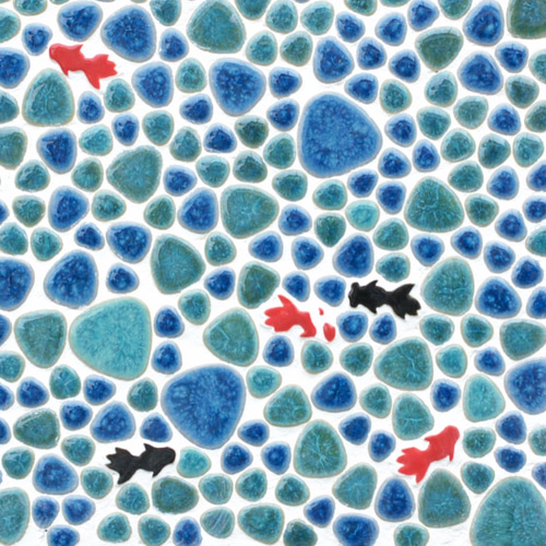 金魚 タイル 斑 左 その他インテリア雑貨 七窯社 インテリア・雑貨