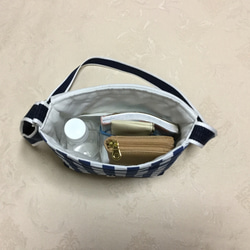 チェックのショルダーバッグ(チェック/紺)  1️⃣ 6枚目の画像