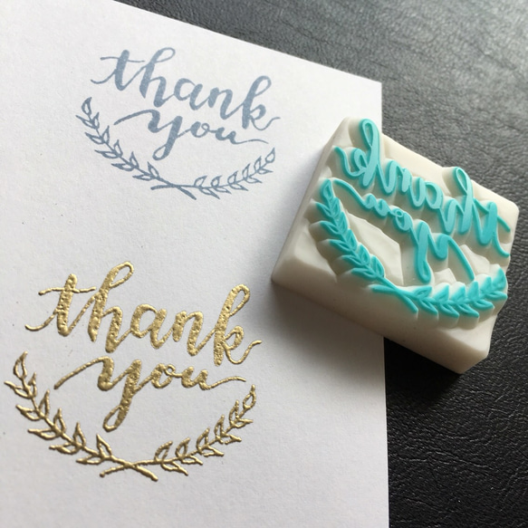thank you リーフ 消しゴムはんこ はんこ・スタンプ Doodle's