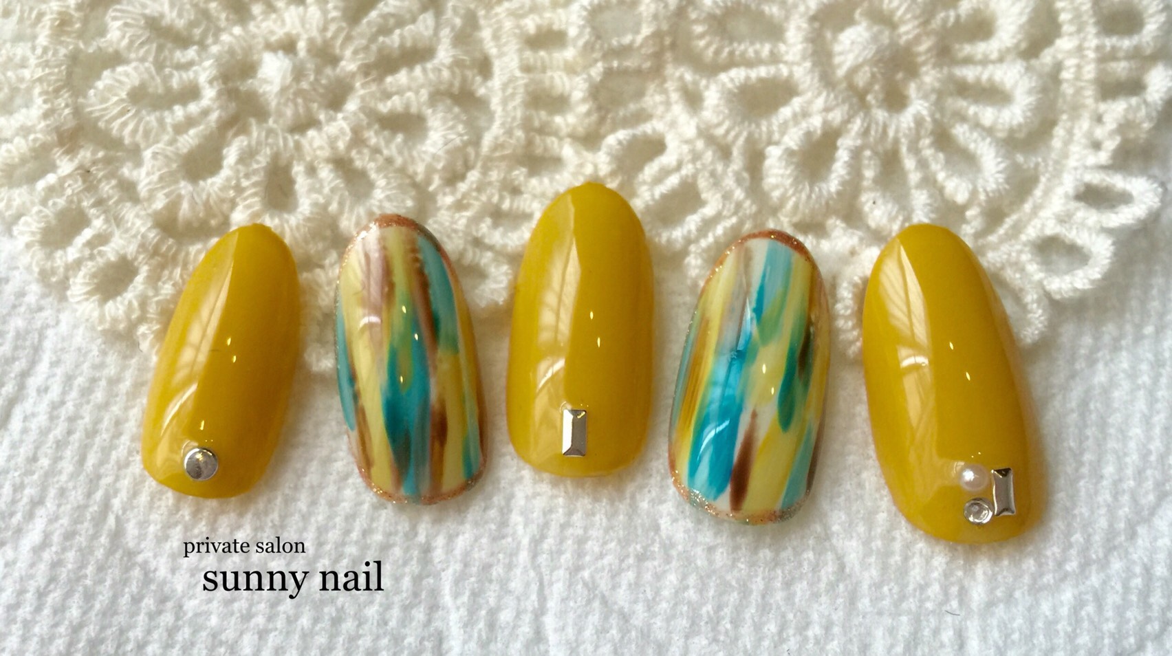 マスタードイエロー ネイルチップ 秋冬マスタードイエロー ネイルチップ（つけ爪） yuki-nail 通販