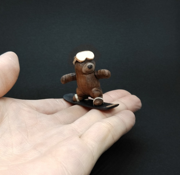 スノボ熊【受注制作】 1枚目の画像