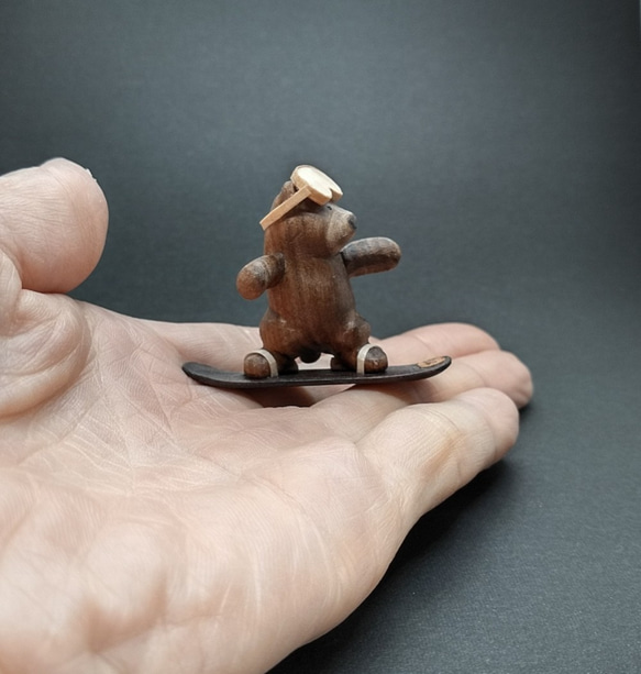 スノボ熊【受注制作】 2枚目の画像
