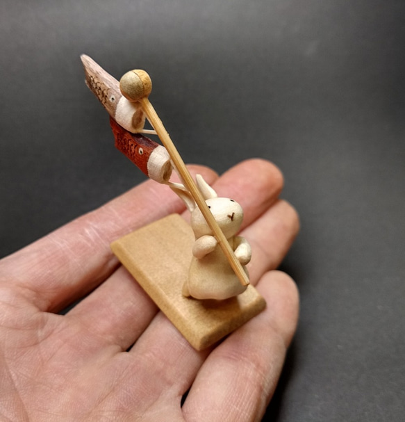 鯉のぼりウサギ【受注制作】 4枚目の画像